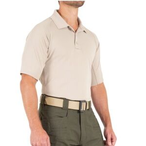 First Tactical Men's Performance Short Sleeve Polo Size XL Khaki NWT